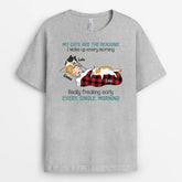 3543AUK2 my cat is the reason i wake up every morning t shirt personalised gifts for cat lovers