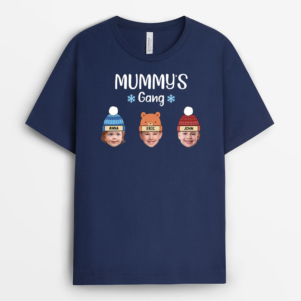 3545AUK2 grandads dads gang childrens face t shirt personalised presents for grandad dad