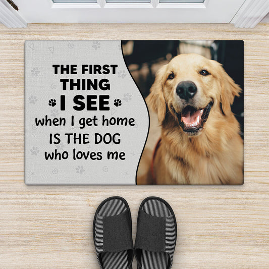 3550DUK2 first thing i see when i get home is the cat who loves me personalised cat doormat for cat owners_313ed3d1 def2 4aae b5c1 f0150c1ff71d