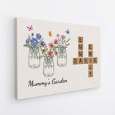 3566CUK2 grandma mummys garden crossword canvas custom gifts for granny mum