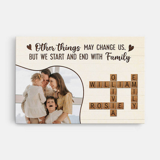 3576CUK1 other things may change us but we start and end with family personalised family photo canvas