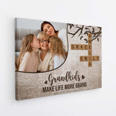 3577CUK2 grandkids make life more grand photo canvas custom gifts for grandparents