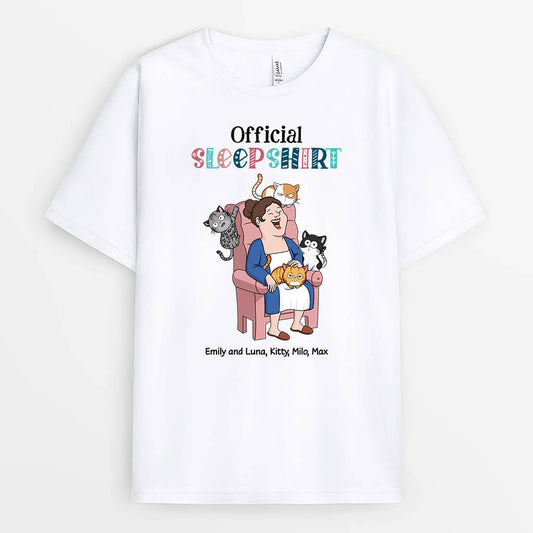 3583AUK1 official sleepshirt for cat mum personalised cat t shirt