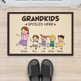 3586DUK2 grandkids spoiled here doormat personalised gifts for grandparents