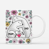 3600MUK1 bear family 3d mug family personalised gifts