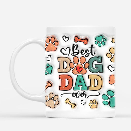 3602MUK2 best dog dad mum ever 3d mug personalised presents for dog lovers