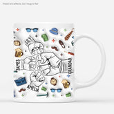 3604MUK1 grandad daddy fist bump 3d mug personalised grandad dad gifts