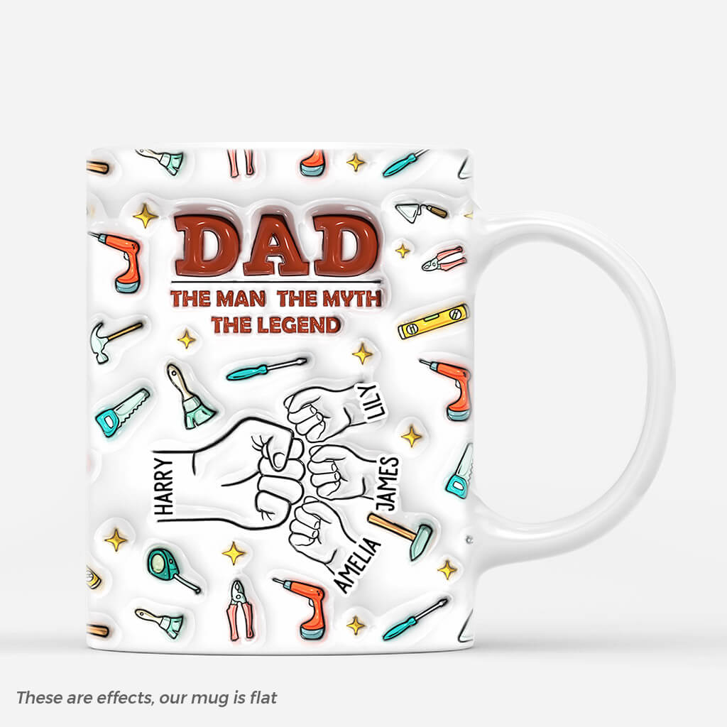 3617MUK1 dad the man the myth the legend 3d mug personalised gifts for dad