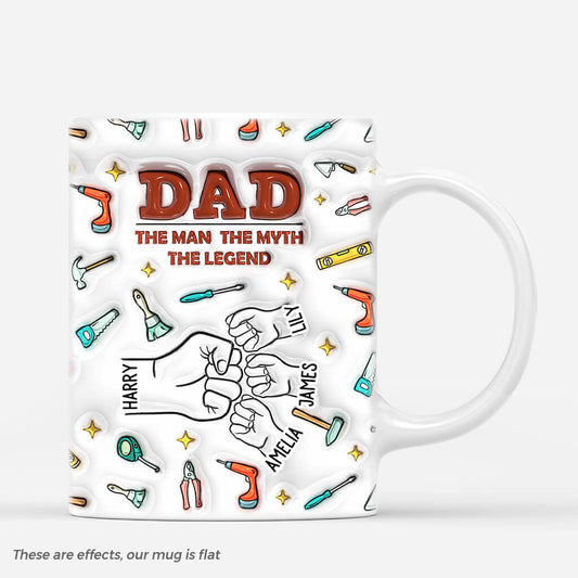 3617MUK1 dad the man the myth the legend 3d mug personalised gifts for dad