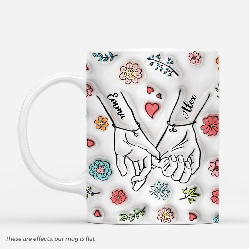 3618MUK1 couple holding hands 3d inflated effect mug personalised couple gifts_cfc1d215 71af 4672 9384 bfc1f7ee28ba