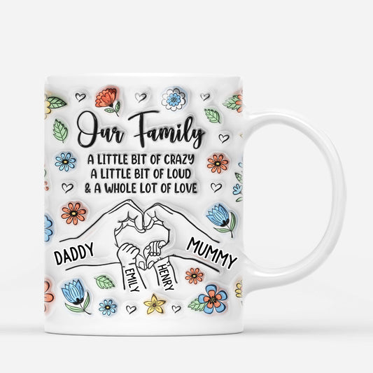 3620MUK2 our family 3d inflated effect mug personalised presents for family
