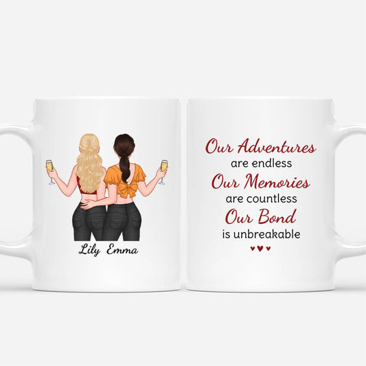 3623MUK1 our adventures our memories our bond mug personalised presents for friends