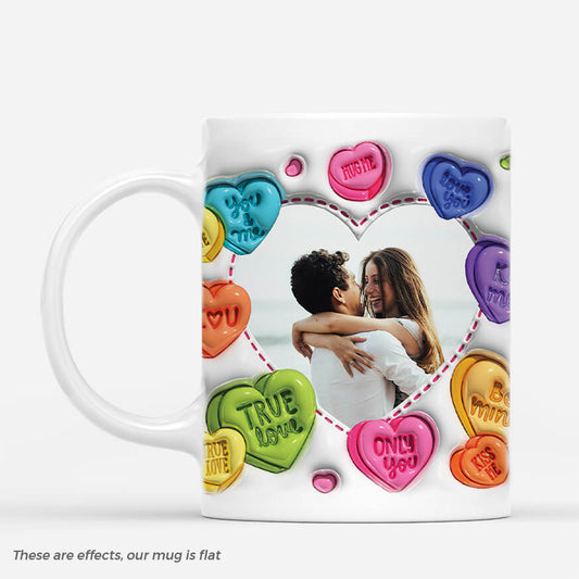 3629MUK1 couple photo 3d inflated effect mug personalised couple gifts