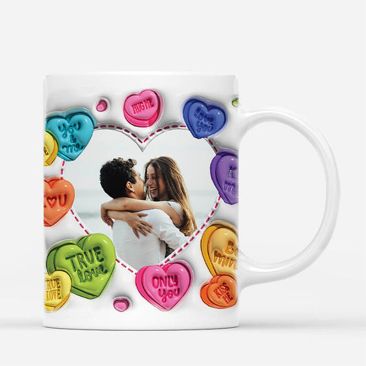 3629MUK2 couple photo 3d inflated effect mug personalised couple gifts