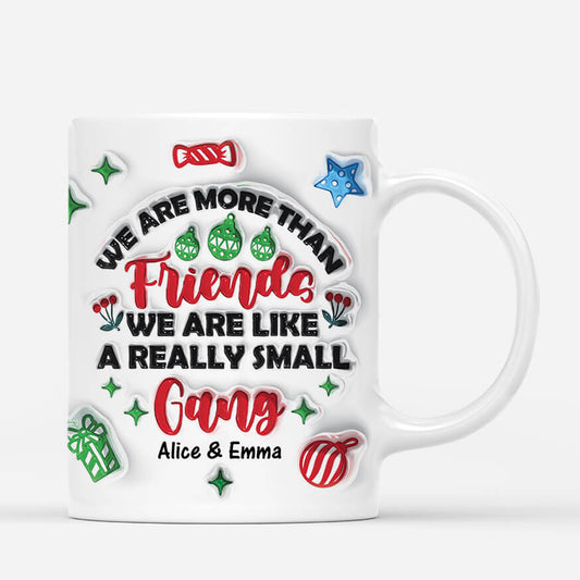3645MUK2 we are more than friends christmas 3d inflated effect mug personalised presents for friends