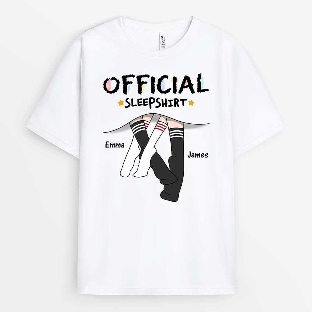 3650AUK1 official sleepshirt personalised couple t shirt