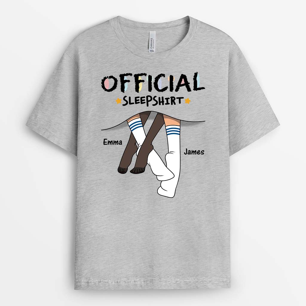 3650AUK2 official sleepshirt personalised couple t shirt