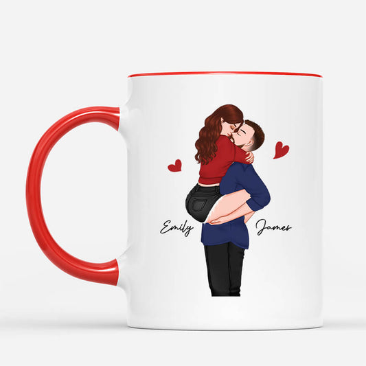 3651MUK2 i met you i liked you i love you im keeping you forever yours personalised couple mug