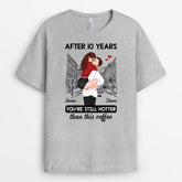 3652AUK2 youre still hotter than this hotter than this coffee funny personalised t shirt for couple