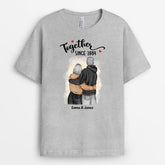 3653AUK2 together since couple t shirt personalised anniversary presents for couple