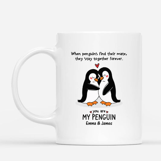 3657MUK1 you are my penguin romantic personalised couple mug