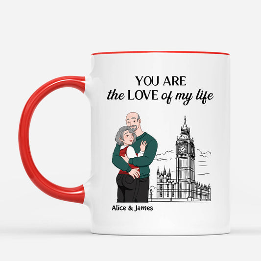 3668MUK2 you are the love of my life personalised mug for couple