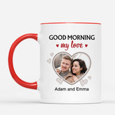 3670MUK2 good morning my love personalised photo mug for couple