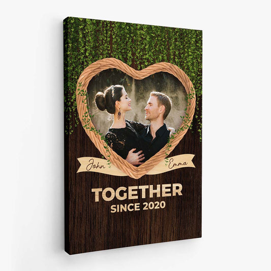 3677CUK2 together since heart photo canvas customised gifts for couple