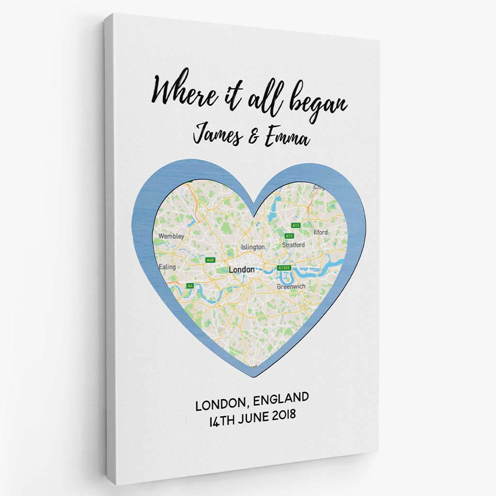 3681CUK2 where it all began map canvas customised presents for couple
