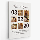 3682CUK2 we always work our way back to each other photo canvas personalised presents for couple