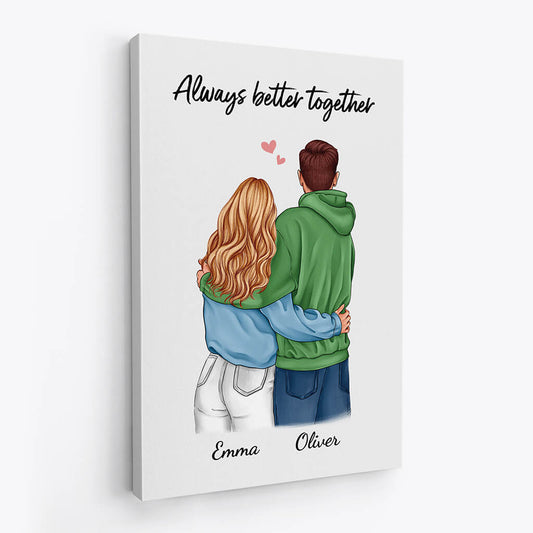 3683CUK2 always better together canvas personalised couple gifts