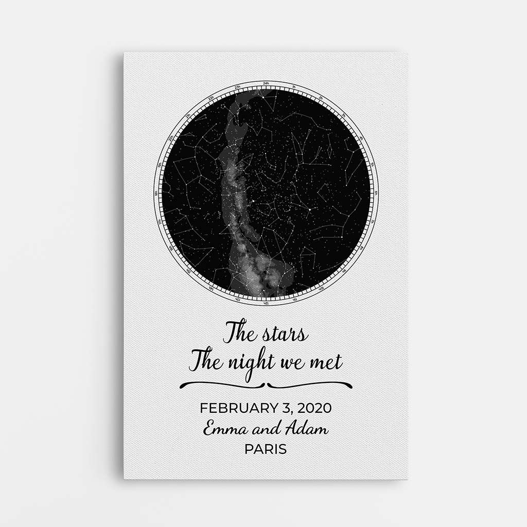 3684CUK1 the night we met custom star map canvas print for couple