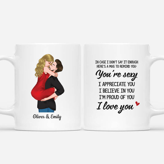 3727MUK1 i appreciate you i believe in you im proud of you i love you personalised mug for couples