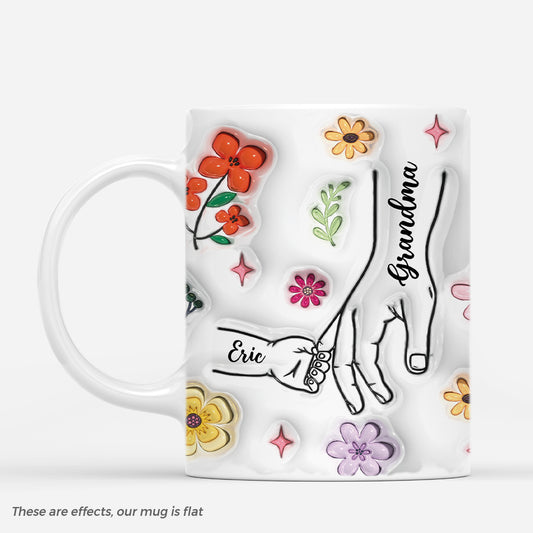 3755MUS1 holding moms hand flowers 3d inflated effect mug personalized mommy gifts 3755M5I5A_332e4632 820c 45b0 a014 7fdcc4cd37af