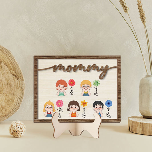 3769QUS2 grandpa daddy flowers wooden plaque personalized grandpa gifts 3769Q5I0B