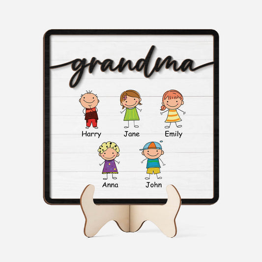 3770QUS1 grandma mommy kids wooden plaque personalized gifts for grandma mother 3770Q5I5A