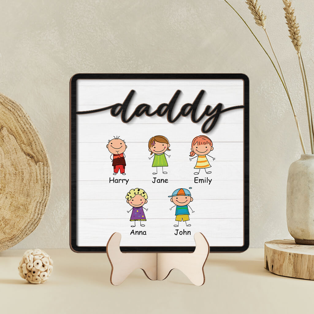 3770QUS2 grandma mommy kids wooden plaque personalized gifts for grandma mother 3770Q5I5A