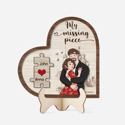 3782QUS1 my missing piece wooden plaque customized couple gifts 3782Q3H8G
