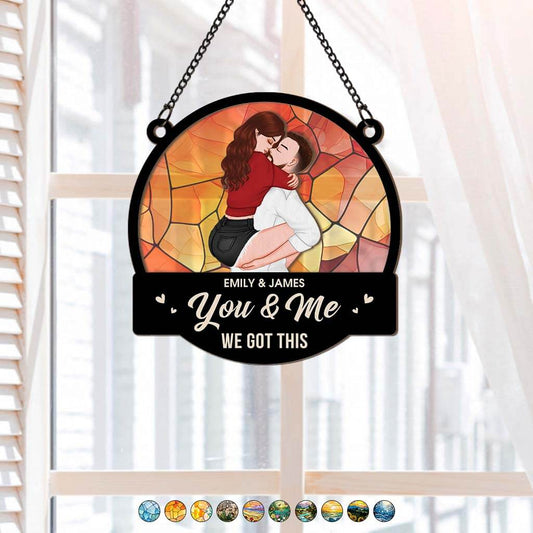 3797UUS2 you me we got this personalized window hanging suncatcher ornament 3797U5E7G