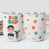 3828TUS2 3d inflated effect personalized wine tumbler dog tumbler for dog owners 3828T5H0C