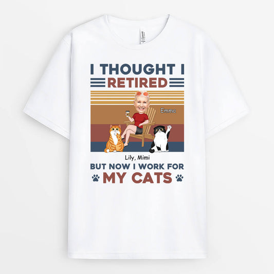 3845AUS2 personalized retirement gifts for women cat shirts for humans 3845AT40D
