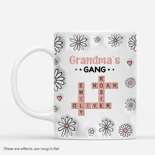 3848MUS1 PersonalisedGrandmaMum_sGangCrossword3DMug