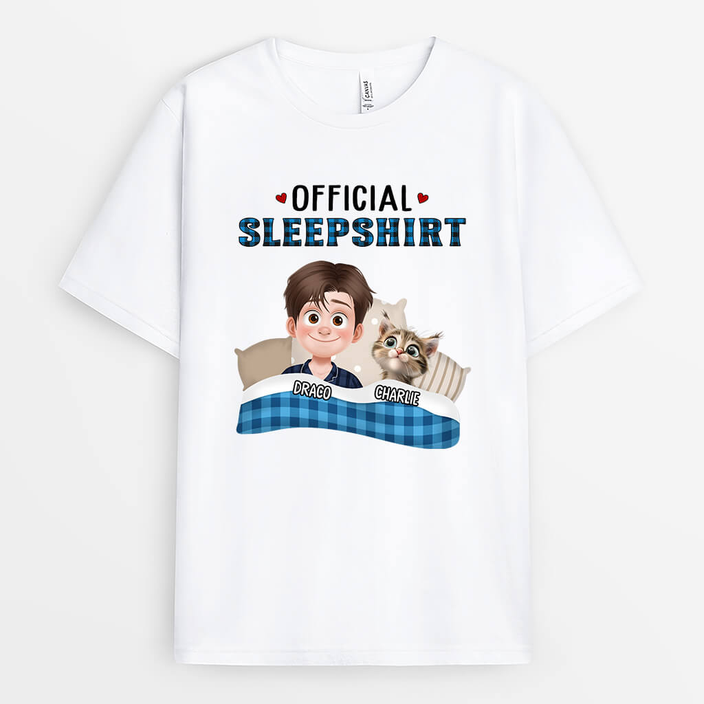 3851AUS1 personalized cat sleep shirt best cat gifts for cat lovers 3851A6M0D