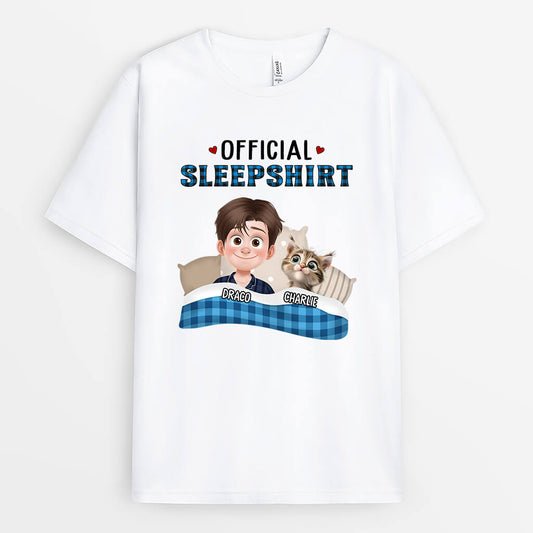 3851AUS1 personalized cat sleep shirt best cat gifts for cat lovers 3851A6M0D