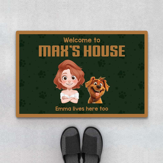 3859DUS1 personalized dogs welcome doormat_ funny gifts for dog lovers 3859D5H0C
