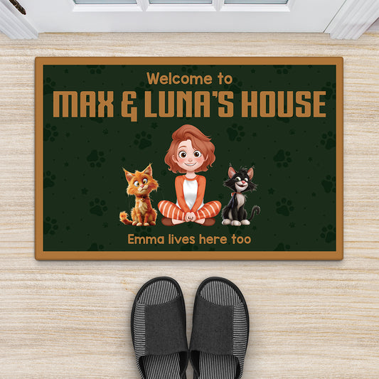 3859DUS2 personalized cat welcome doormat_ funny gifts for cat lovers 3859D5I0D_a4896be2 2e7c 46bc 82b6 8941003156bb