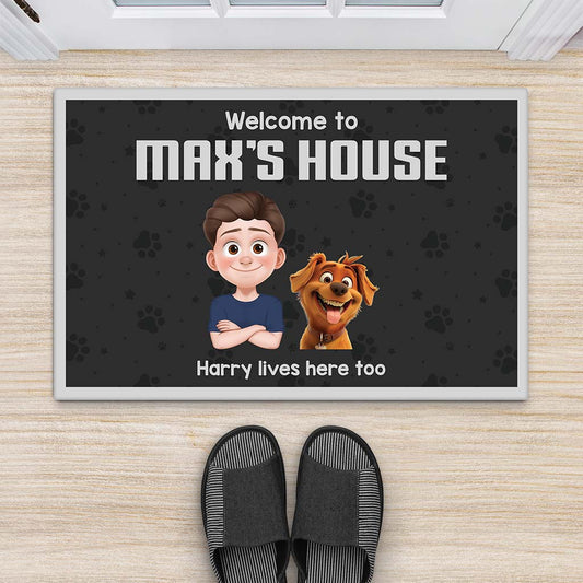 3859DUS2 personalized dogs welcome doormat_ funny gifts for dog lovers 3859D5H0C