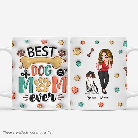 3861MUS1 personalized dog mom gifts best dog mom ever 3d effect mug 3861MTL8C_1410005d f379 4804 b178 084982074d23