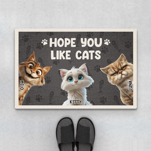 3872DUS1 custom presents for cat lovers hope you like cats doormat_ 3872DTN5D