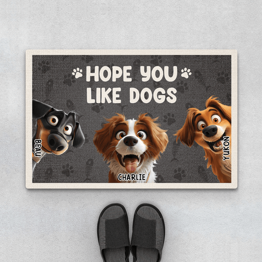 3872DUS1 personalized dog gifts for owners hope you like dogs doormat_ 3872DTN5C